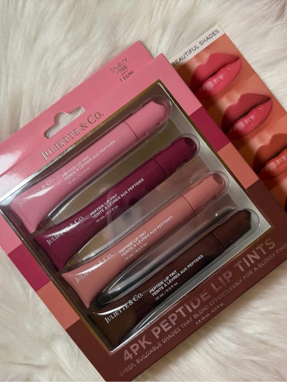 4-Pk Peptide Lip Tints — Pink & Mauve Mix